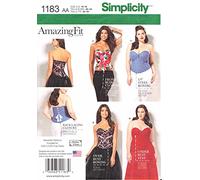 Simplicity 1183 Taille AA 10/12/14/16/45,7 cm Patrons de Corsets et Plus Taille Patron de Couture Blanc