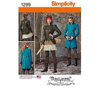 SIMPLICITY 1299 MISSES' COSTUMES: COAT, JACKET, BUSTLE, RUFFLED SKIRT, (SIZE 14-22) SEWING PATTERN