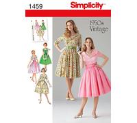 Simplicity 1459 1950s Vintage Patron de couture pour robes vintage Années 50 Tailles 42 à 50