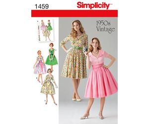 Simplicity 1459 1950s Vintage Patron de couture pour robes vintage Années 50 Tailles 42 à 50