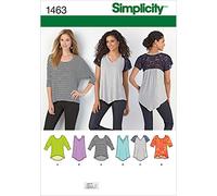 Simplicity 1463 Taille A Patron de Couture Hauts pour Tricot, Multicolore