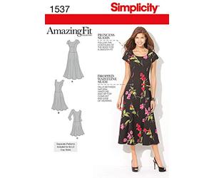Simplicity 1537 Taille AA Patron Amazing Fit Patron de Couture Robe Blanc FR 32-44