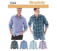 Simplicity 1544 Taille AA pour Homme avec Variations Patron de Couture en Tissu, Multicolore