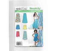 Simplicity 1616 Taille K5 Patron pour Tricot ou tissé Patron de Couture Jupes, Multicolore