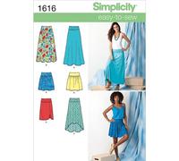 Simplicity 1616 Taille R5 Patron pour Tricot ou tissé Patron de Couture Jupes, Multicolore R5, 14-16-18-20-22 US (FR 42 à 50)