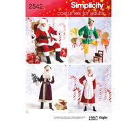 Simplicity 2542 HOMME & Femmes Père Noël Elfes Couture Motif Cosplay Costume