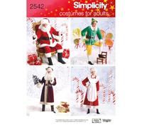 Simplicity 2542Costumes pour Adultes, Papier, Blanc, BB (L-XL)