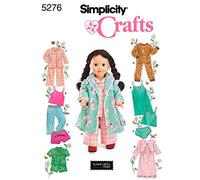 Simplicity 5276 Patrons de Couture Habits de poupée Taille Unique