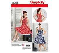 Simplicity 8051 Patron de Couture pour Robes Style Vintage