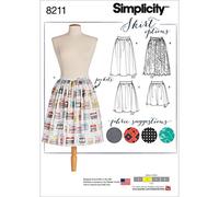 Simplicity 8211 Patrons 'Dirndl Jupes en Trois Longueurs, Blanc