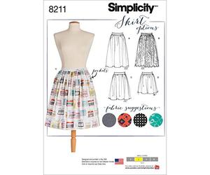 Simplicity 8211 Patrons 'Dirndl Jupes en Trois Longueurs, Blanc