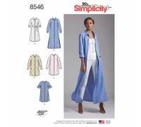 Simplicity 8546 Robe Chemise Miss Petite Patron Couture Tailles 6-14 & 16-24