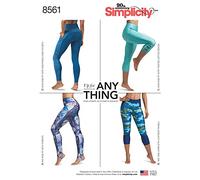 Simplicity 8561Simplicity Pattern 8561 Legging pour Femme Papier Blanc AA (XS-S-M-L-XL)