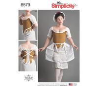 Simplicity 8579 18th Siècle Corset Sacoches Couture Motif Tailles 4-12 & 14-22