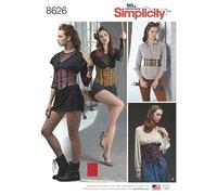 Simplicity 8626 8626 Femme Corset Ceintures, Papier, Blanc, H5 (6-8-10-12-14)