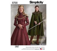 Simplicity 8768 Patron de couture pour robe de cosplay fantaisie Tailles 14-22