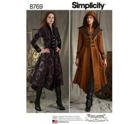 Simplicity Patron de couture 8769 Manteau médiéval Cosplay Tailles 34-42