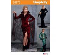 Simplicity S8973 Patron de couture pour costume d'Halloween pour femme, papier, blanc, divers