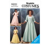 Simplicity 9251 Femmes 18th Siècle Costume Couture Motif Tailles 6-14 & 14-22