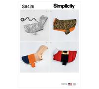 Simplicity SS9426A Unfined Pet Manteau matelassé pour Chien, Blanc, S-M-L