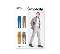 Simplicity 9693 HOMME Cargo Pantalon Couture Motif Tailles 34-42 & 44-52 Skill :