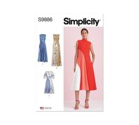 Simplicity 9886 Femmes Robes Couture Motif Tailles 4-12 & 12-20 Skill: Moyen