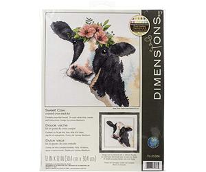 Simplicity Creative Corp 70-35386 Lot de 14 Point de Croix Motif vache mignon
