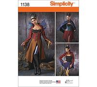 Simplicity Déguisement de fées noires pour femme 6-8-10-12