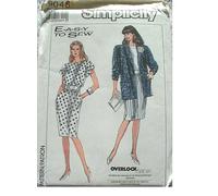 Simplicity Easy to Sew Pattern 9045 Misses Dress and Unlined Jacket Size 8