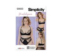 Simplicity Madalynne Intimates Patron de couture pour soutien-gorge, culotte et string pour femme et femme, code design S9833, multicolore
