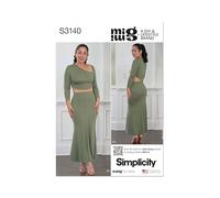 Simplicity Mimi G Style Patron de couture SS3140K5 Haut et jupe en tricot pour femme