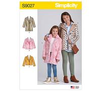 Simplicity Paper Pattern-US9027HH Patron de veste/manteau pour fille, variés, HH (3-4-5-6)