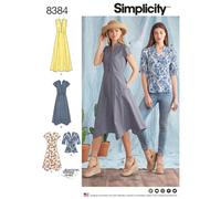 Simplicity Patron 8384 Robe pour Femme avec Variations de Longueur et Haut en Papier, Blanc, 22 x 15 x 1 cm