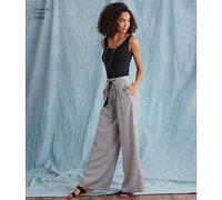 Simplicity Patron 8389 Pantalon pour Femme avec Variations de Longueur et de Largeur et Ceinture à Nouer, Papier Blanc, 22 x 15 x 1 cm