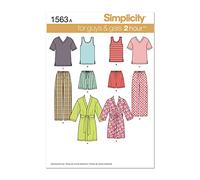 Simplicity Patron de Couture 1563 : vêtements de Nuit pour Hommes et Adolescents, Taille A, Papier, Blanc, A (XS-S-M-L-XL)