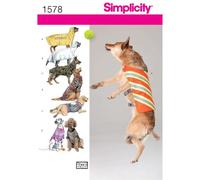 Simplicity Patron de Couture 1578 : vêtements pour Grand Chien, Papier, Blanc, OS (Taille Unique)