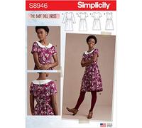 SIMPLICITY Patron de couture S8946 pour robes de femme, papier, blanc, divers