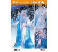 Simplicity US8971R5 Patron de Couture S8971 Costume Fantaisie pour Femme, Papier, Blanc, Divers, Set de 3 Pièces