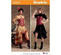 SIMPLICITY Patron de couture S9007 pour costumes Steampunk pour femme, papier, blanc, divers