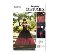 Simplicity Patron de couture SS3063H5 – Costume corset et jupe – Raine Emery – Tailles 34-38-40-42