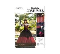 SIMPLICITY Patron de couture SS3063H5 pour costume corset et jupe par Raine Emery H5 (34-38-40-42)