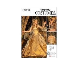 Simplicity Patron de couture SS3160H5 Costume Woodland FAE par Raine Emery H5 (34-38-40-42)