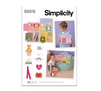 SIMPLICITY Patron de couture SS9976OS Sac à dos pour maison de poupée avec ours OS (taille unique)