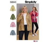 Simplicity Patron de veste Anorak pour femme - BB (L-XL-XXL) - S8843