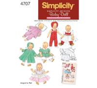 Simplicity Patterns VÊTEMENTS pour POUPÉE BÉBÉ SIMPLICITÉ dans Trois TR-S, M, L