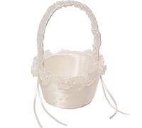 Simplicity Petit panier de demoiselle d'honneur 5073062010 pour mariage et autres célébrations, 8,9 x 12,7 x 19,1 cm, blanc ivoire