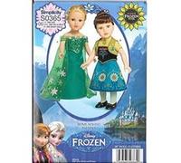 Simplicity S0365 Elsa Anna Frozen Fever Doll Dress Pattern 18 Doll G