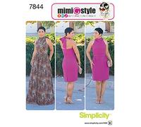Simplicity S7844.U5 Patron de Couture Robe Papier, Blanc, 21 x 15 x 1 cm