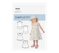 Simplicity S9126 Patron de Couture, Papier, Blanc, BB (2-3-4)