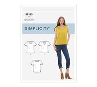 Simplicity S9133 Patron de Couture, Papier, Blanc, U5 (16-18-20-22-24)